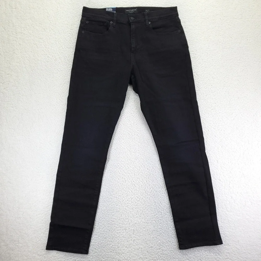 Lucky Brand 412 Athletic Slim Jeans Mens 32x32 Black Jack Stretch 7MSC005 NEW